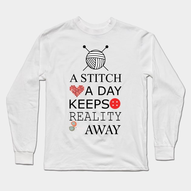 A stitch a day Long Sleeve T-Shirt by hedehede